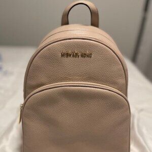 Michael Kors Light Pink-Gold Trim Leather Medium Backpack